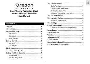 Manuale Oregon RM622P Sveglia