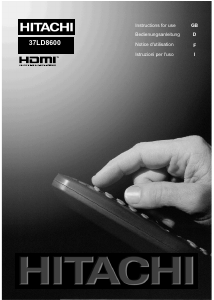 Mode d’emploi Hitachi 37LD8600 Téléviseur LCD