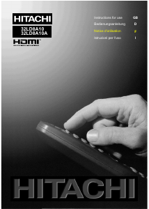 Mode d’emploi Hitachi 32LD8A10 Téléviseur LCD