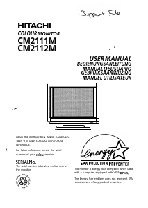 Mode d’emploi Hitachi CM2112M Moniteur