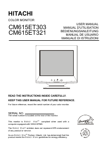 Mode d’emploi Hitachi CM615ET321 Moniteur