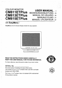 Mode d’emploi Hitachi CM811ETPlus Moniteur