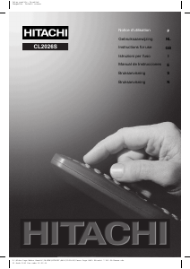 Mode d’emploi Hitachi CL2026S Téléviseur