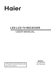 Handleiding Haier LET22C430 LED televisie