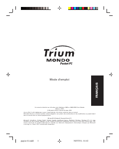 Mode d’emploi Trium Mondo Téléphone portable