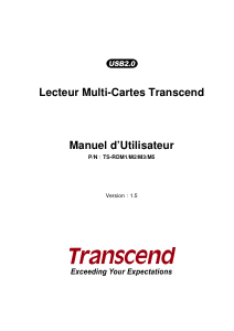 Mode d’emploi Transcend TS-RDM2R Lecteur de cartes
