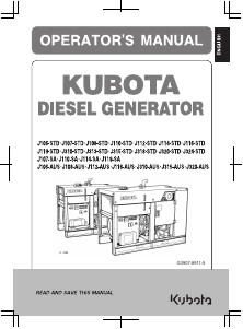 Bruksanvisning Kubota J310 Generator