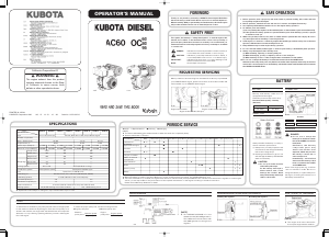 Handleiding Kubota OC60 Aandrijfmotor