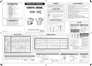 Manual Kubota OC95 Engine