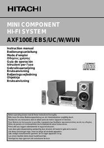 Manuale Hitachi AXF100W Stereo set