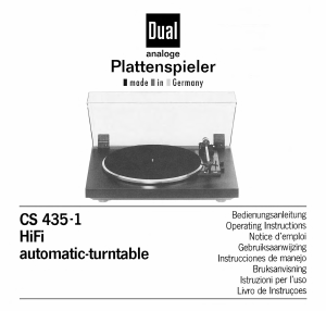 Manuale Dual CS 435-1 Giradischi