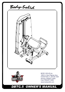 Handleiding Body-Solid DBTC-SF Fitnessapparaat