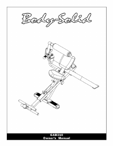 Manual Body-Solid GAB350 Multi-gym