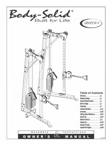 Manual Body-Solid GDCC210 Multi-gym