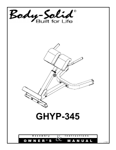 Handleiding Body-Solid GHYP345 Fitnessapparaat