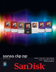 Handleiding SanDisk Sansa Clip Zip Mp3 speler