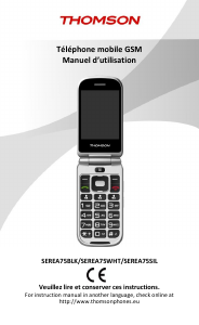 Mode d’emploi Thomson SEREA75BLK Téléphone portable