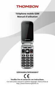 Mode d’emploi Thomson SEREA66BLK Téléphone portable