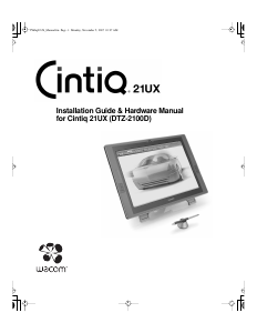Bruksanvisning Wacom Cintiq 21UX Ritplatta