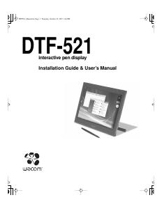 Bruksanvisning Wacom DTF-521 Ritplatta