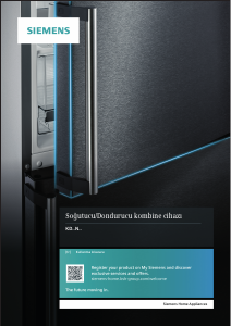 Kullanım kılavuzu Siemens KD55NNWF0N Donduruculu buzdolabı