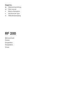 Bruksanvisning Gaggenau RF200203 Frys