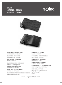 كتيب Solac CT8629 وسادة تسخين