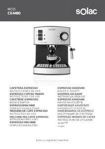 كتيب Solac CE4480 ماكينة عمل قهوة إسبريسو