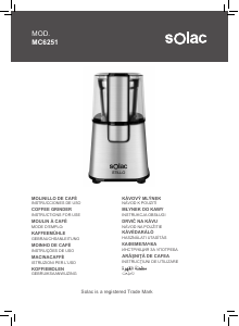 Manual Solac MC6251 Coffee Grinder
