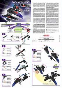 Manual de uso Meccano set 2100B Space Chaos Drona piratas oscuros