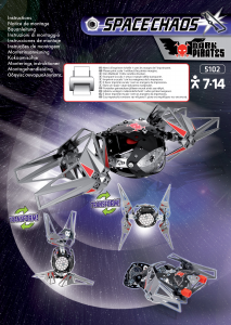 Mode d’emploi Meccano set 5102 Space Chaos L'avion de chasse Dark Pirates