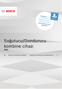 Kullanım kılavuzu Bosch KGN86HI30N Donduruculu buzdolabı