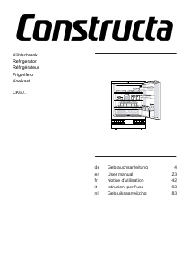 Handleiding Constructa CK601KSF0 Koelkast