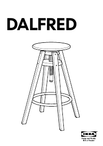 Руководство IKEA DALFRED Барный стул