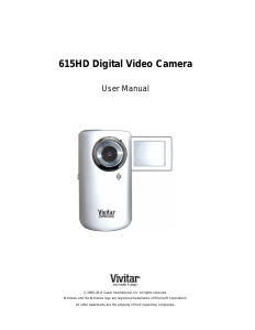 Bruksanvisning Vivitar DVR615HD Videokamera