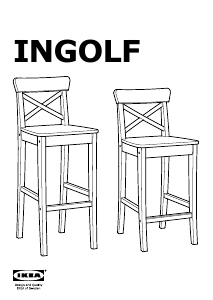 Εγχειρίδιο IKEA INGOLF Σκαμπώ για μπαρ