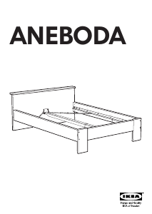 Priročnik IKEA ANEBODA Posteljni okvir