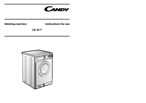 Handleiding Candy CB 52 TSING Wasmachine