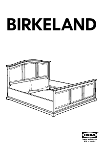 Manual de uso IKEA BIRKELAND Estructura de cama