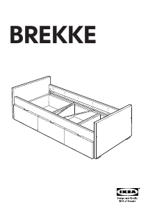 Manual de uso IKEA BREKKE Estructura de cama