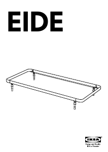 Priročnik IKEA EIDE Posteljni okvir