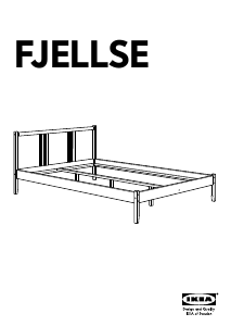 Руководство IKEA FJELLSE (207x147) Каркас кровати