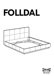 Manual de uso IKEA FOLLDAL Estructura de cama