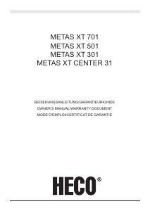 Manuale Heco METAS XT 701 Altoparlante
