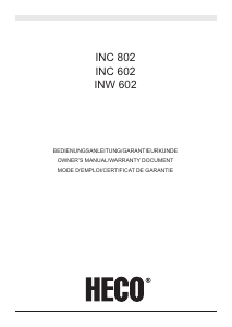 説明書 Heco INC 802 スピーカー
