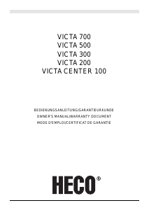 Manuale Heco VICTA CENTER 100 Altoparlante