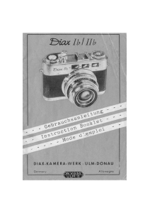Manual Walter Voss Diax IIb Camera