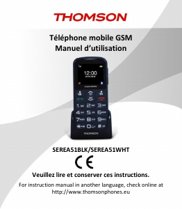 Mode d’emploi Thomson SEREA51BLK Téléphone portable