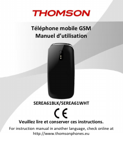 Mode d’emploi Thomson SEREA61BLK Téléphone portable