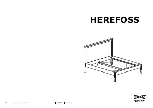 Εγχειρίδιο IKEA HEREFOSS Σκελετός κρεβατιού